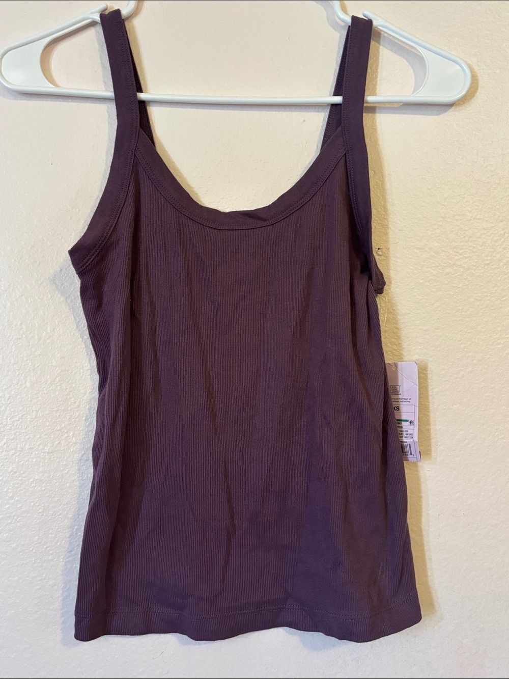 wild fable Woman’s Ribbed Scoop Tank Top in Plum Purple, Size XS, NWT